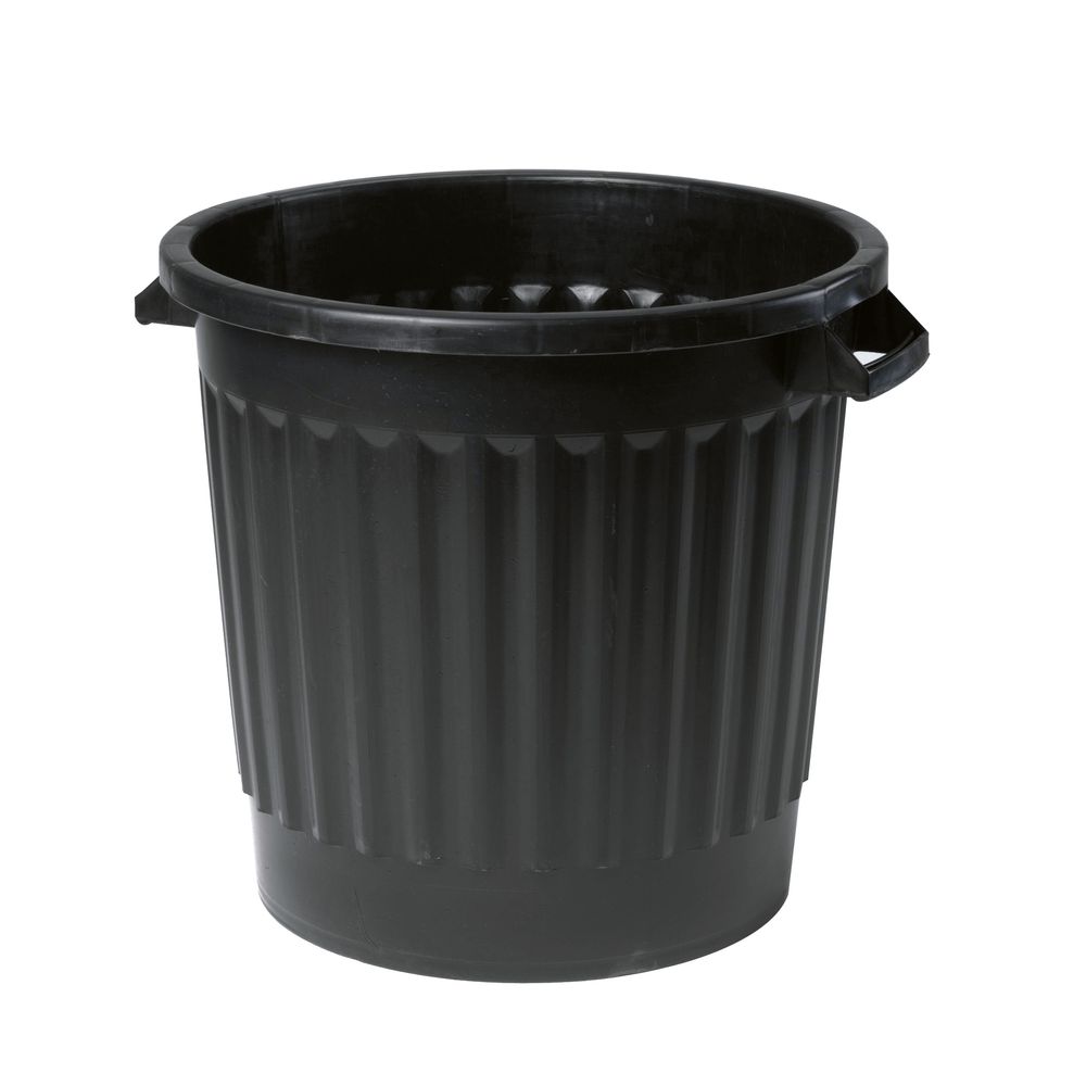Corps de Poubelle immeuble 80 L Noir D.54,5xH.49,5 cm