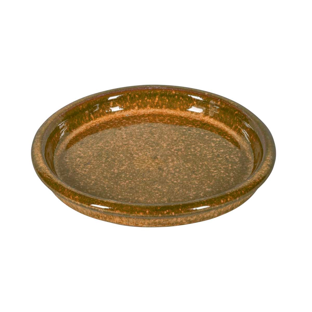 Soucoupe en terre cuite émaillée KL F, beige - D.16cm