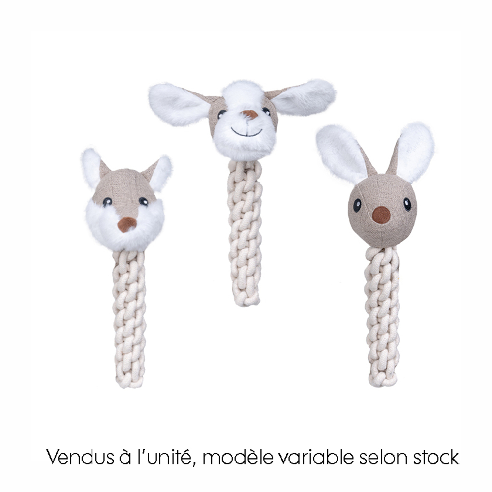 Jouet pour chien : corde tressée - H.30cm