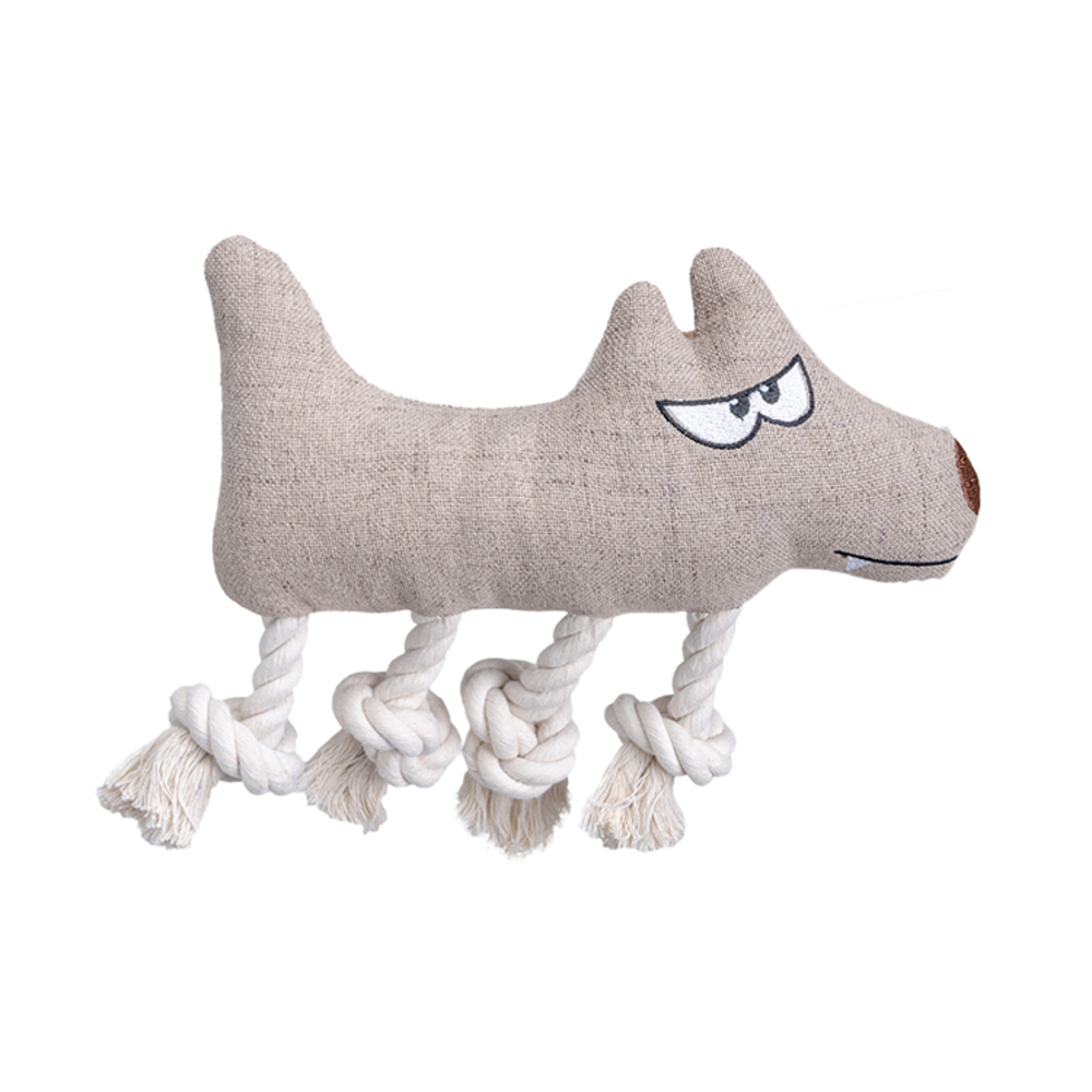 Jouet pour chien : corde tressée - H.25cm