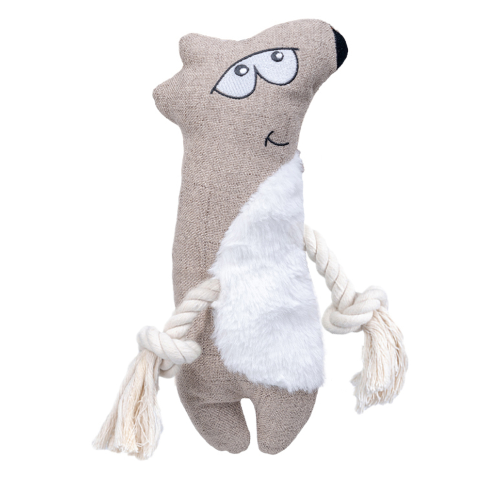 Jouet pour chien : ours avec corde - H.28cm