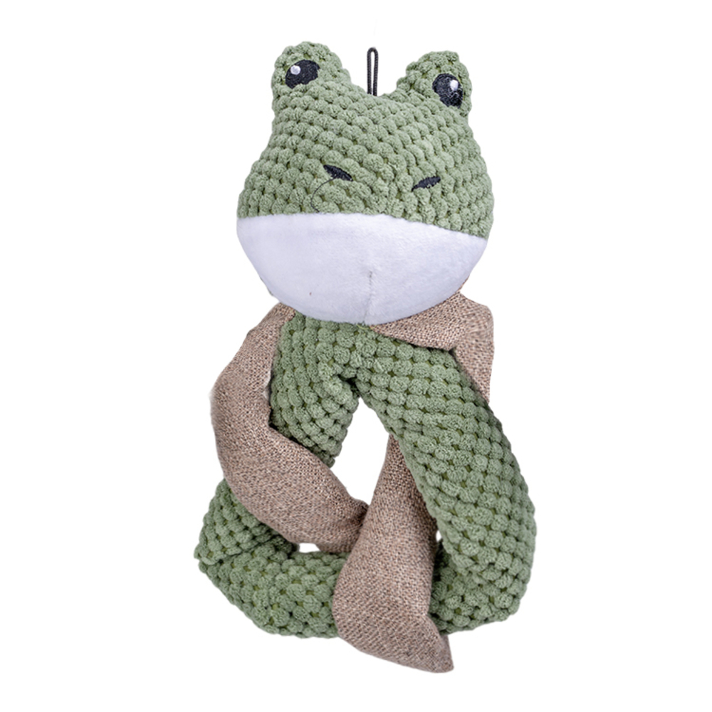 Jouet pour chien : peluche grenouille - H.28cm