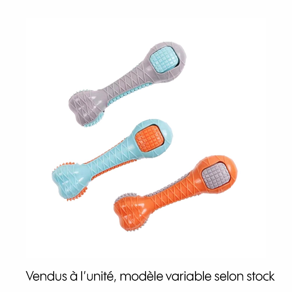 Jouet sonore pour chien : os avec squeaker - H.19cm