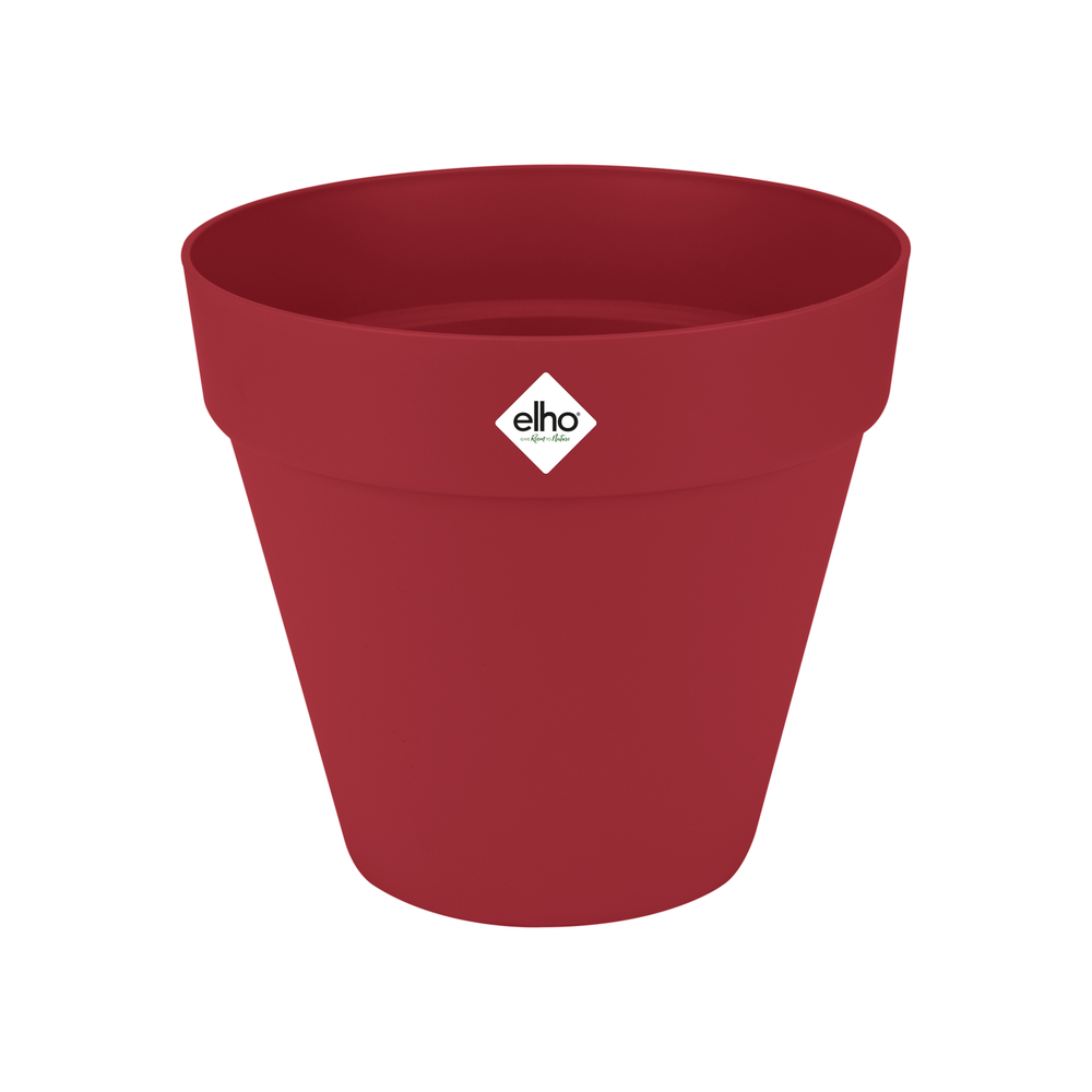 Pot Loft rond à roulettes, coloris rouge théâtre - D.48,5xH.44,5cm