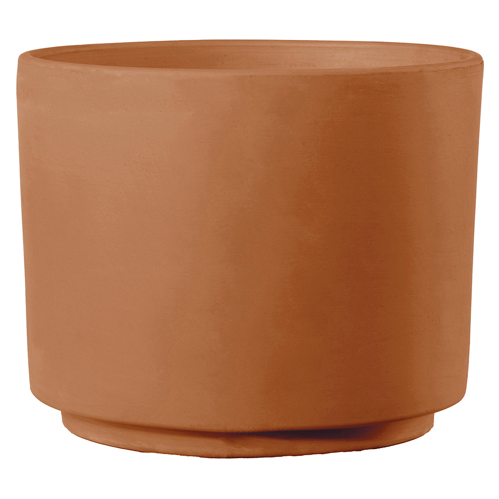 Pot Cilindro Modul'O Cotto, en terre cuite, coloris rouge - D.19cm