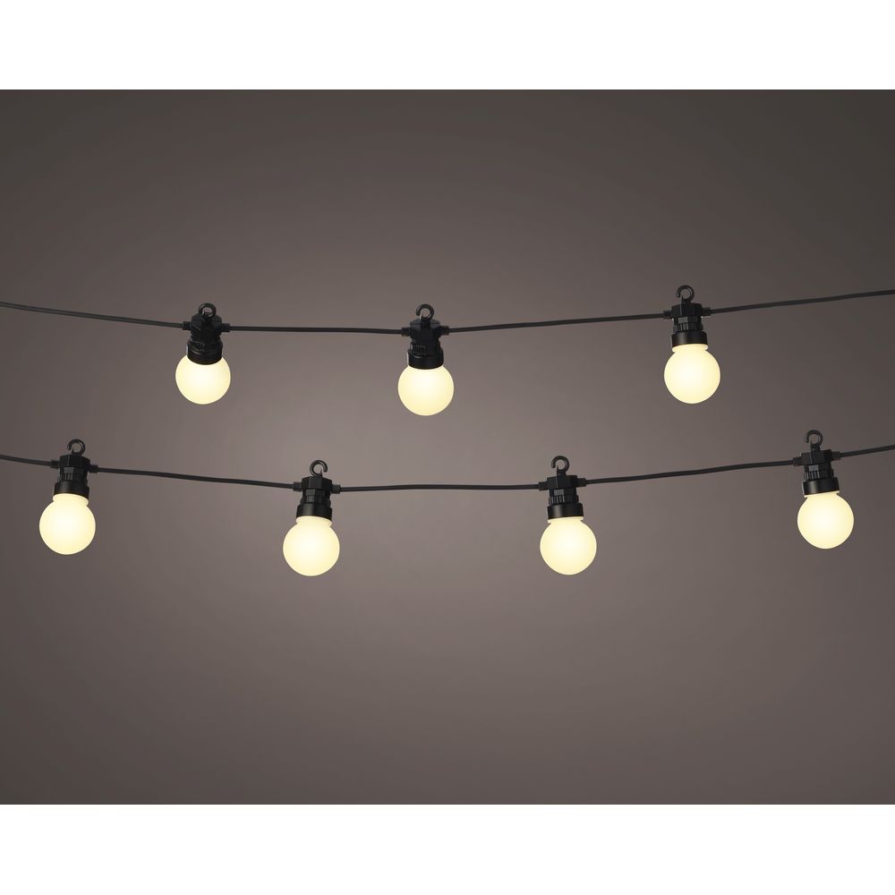 Guirlande lumineuse 'Party', 20 ampoules LED, blanc chaud - 9,5m