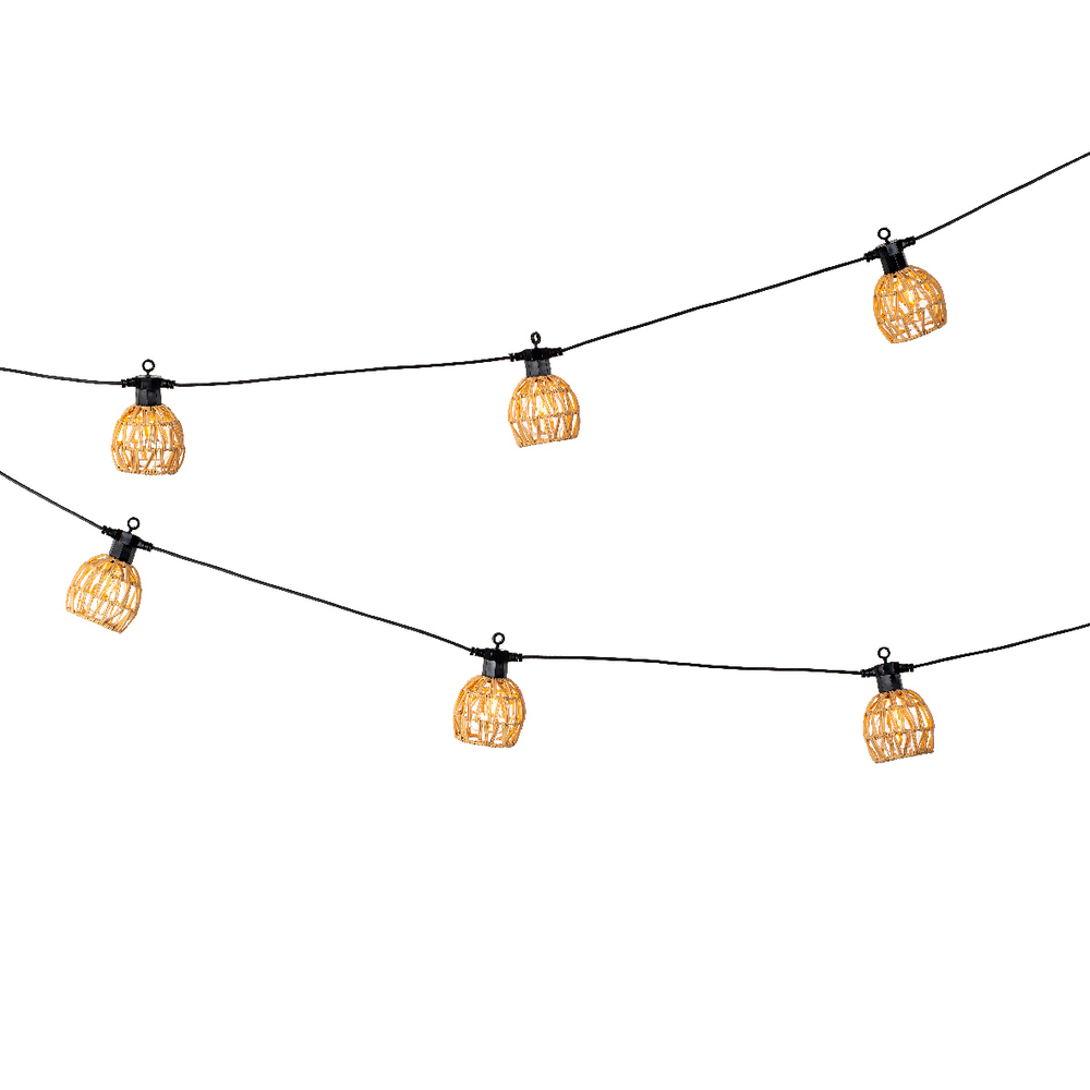 Guirlande lumineuse 'Party', 10 ampoules LED, blanc chaud - 4,5m