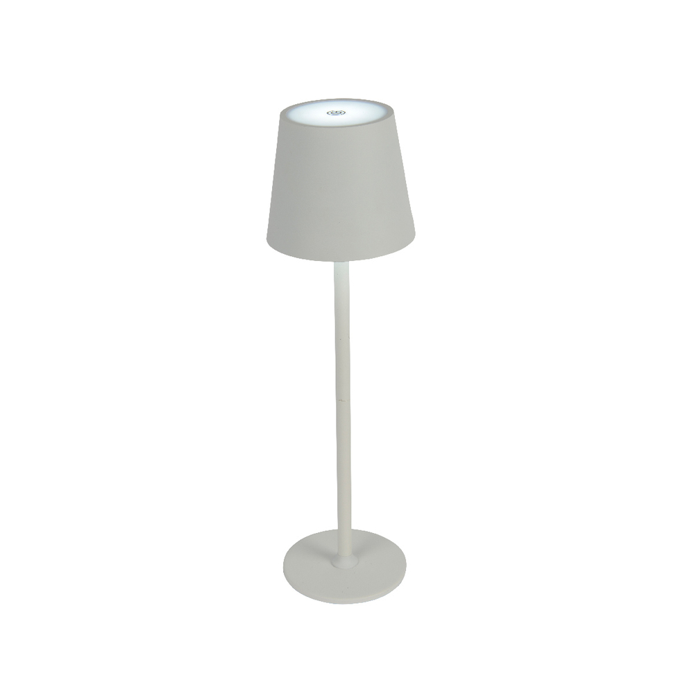 Lampe de table rechargeable coloris blanc
