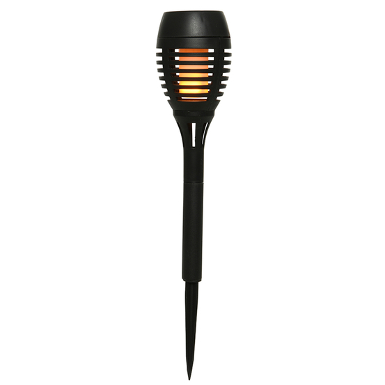 Pack de 4 piquets solaires effet flammes ø7,5x27cm.