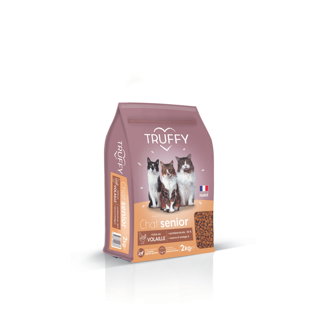 Croquettes à la volaille pour chat senior - 2kg
