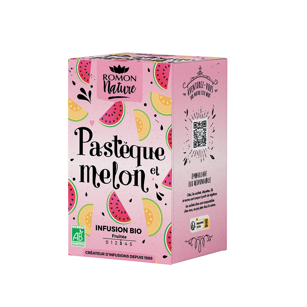 Infusion bio : pastèque et melon - 16 sachets