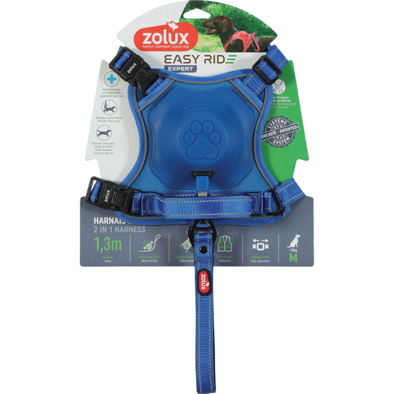 Harnais Easyride pour chien, coloris bleu - taille M