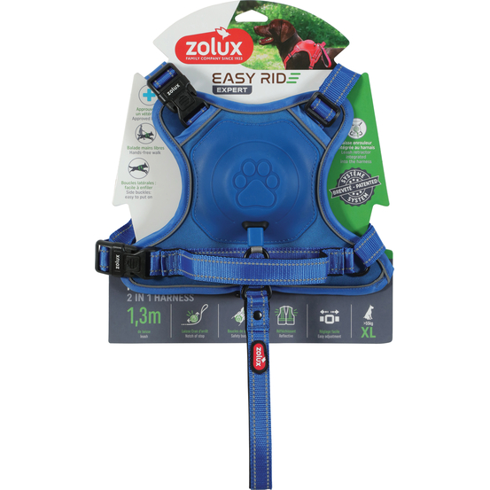 Harnais Easyride pour chien, coloris bleu - taille XL