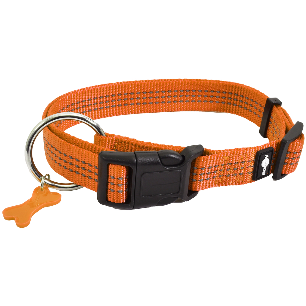Collier pour chien 'Safe', coloris orange - taille S