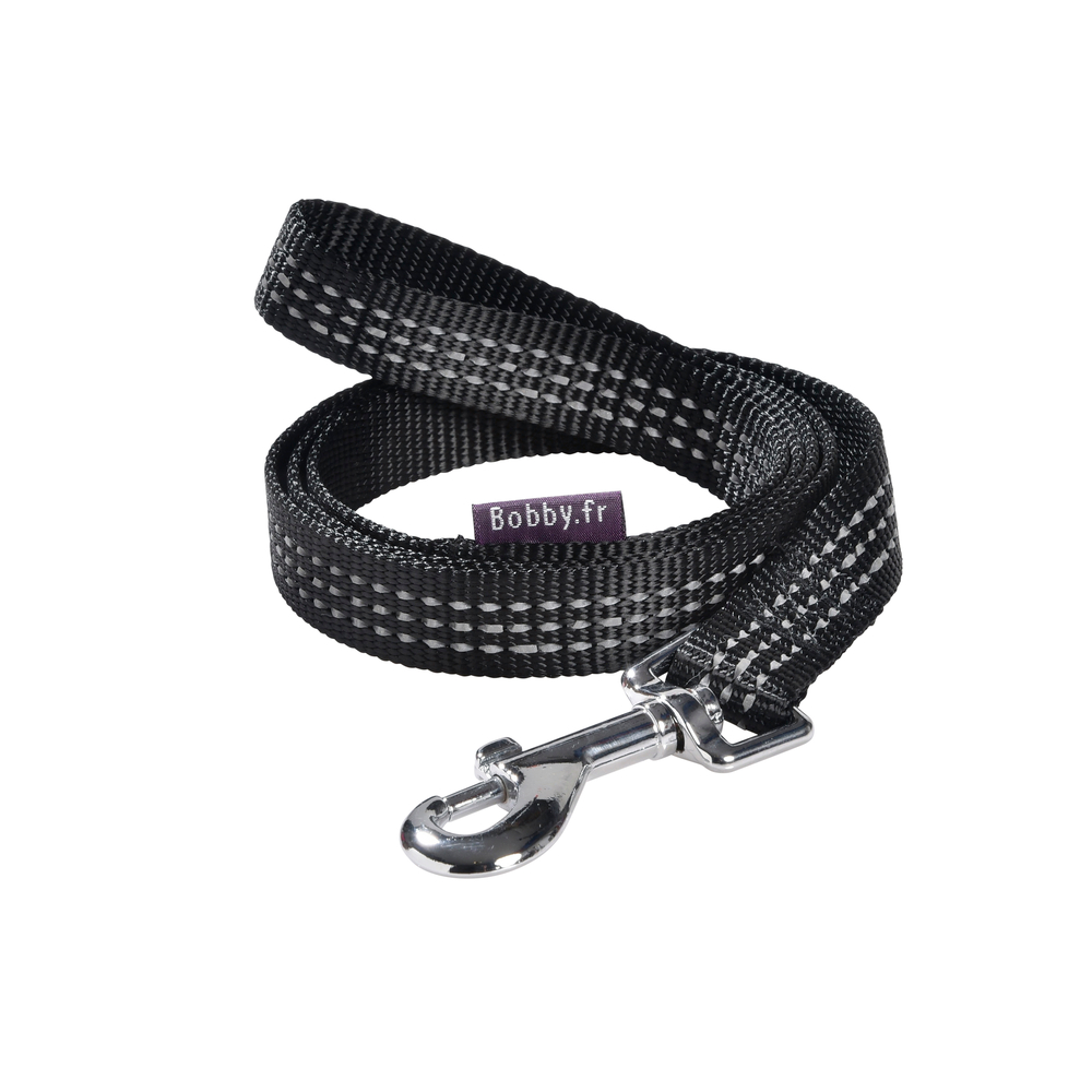 Laisse pour chien, noir 100x2cm 