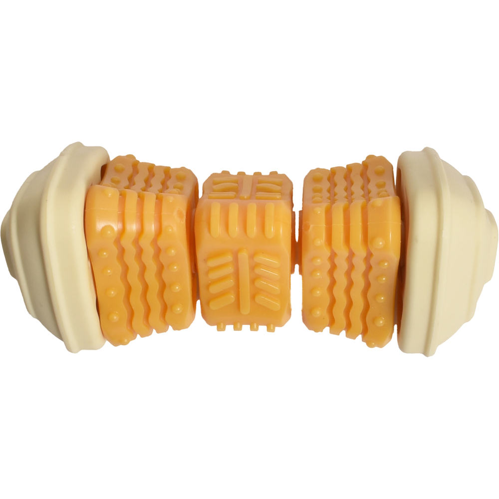 Jouet pour chien : pont, coloris jaune H.11cm