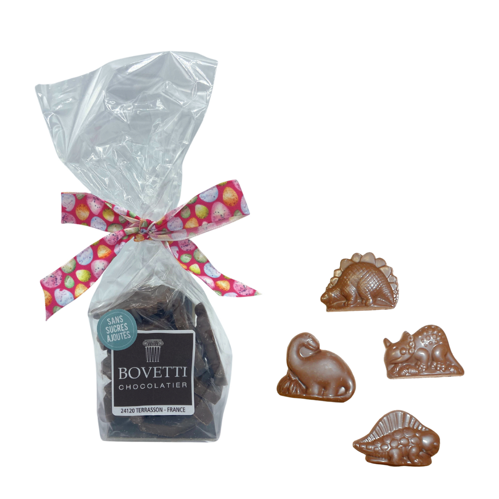 Friture Dino au chocolat au lait, sans sucres ajoutés - 100g