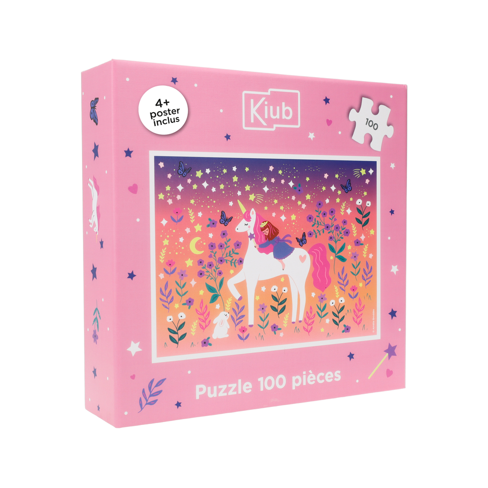 Puzzle éducatif pour enfant 'La petite licorne', 100 pièces