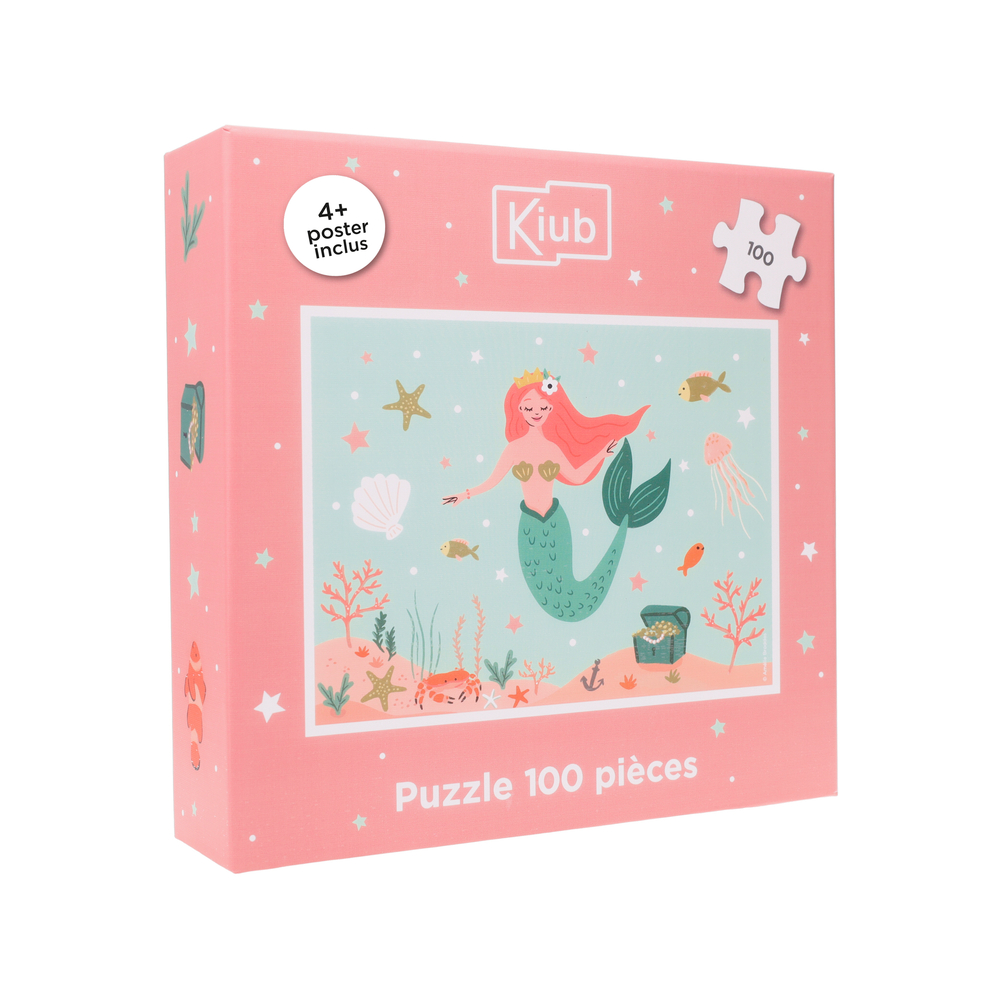 Puzzle éducatif pour enfant 'Sirène', 100 pièces
