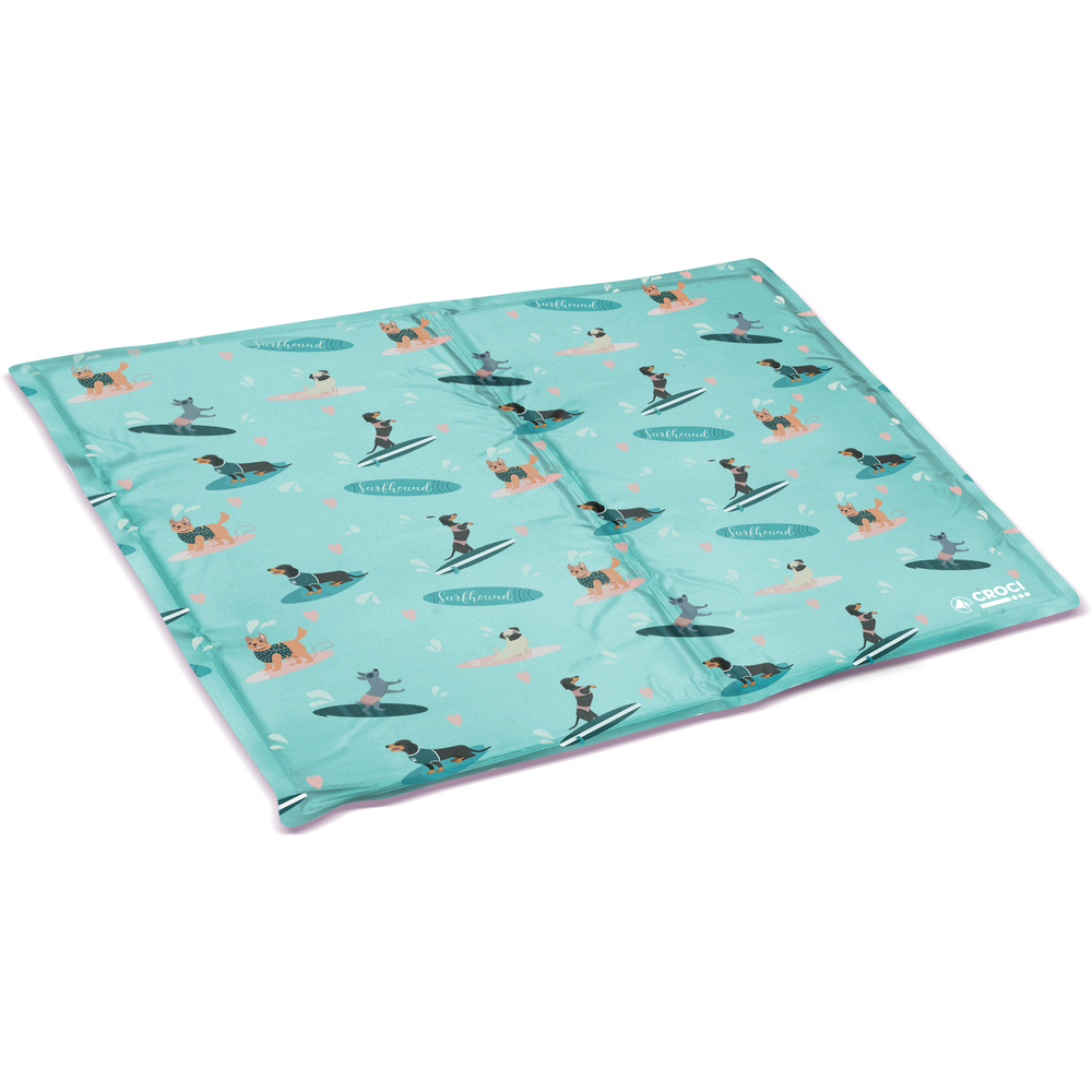 Tapis rafraîchissant pour chien, imprimé surf - L.90xl.50cm