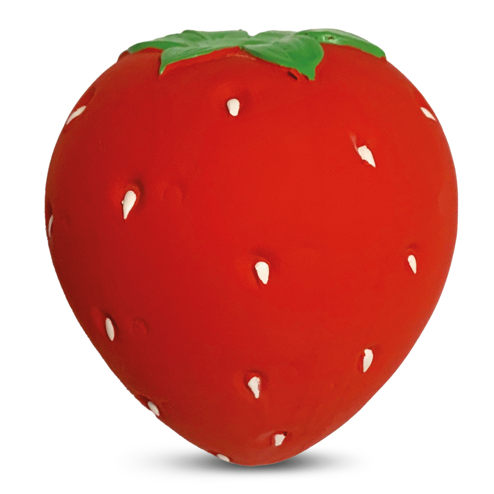Jouet pour chien : fraise en latex - L.8cm 