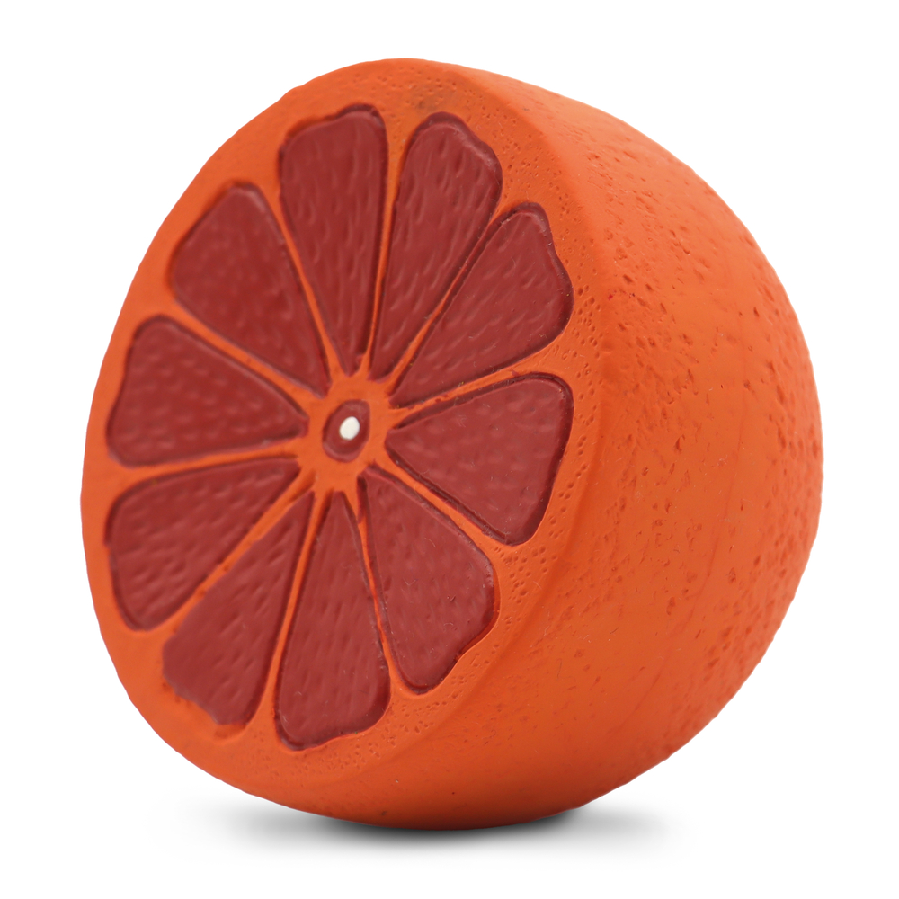 Jouet pour chien : orange en latex - L.8cm 