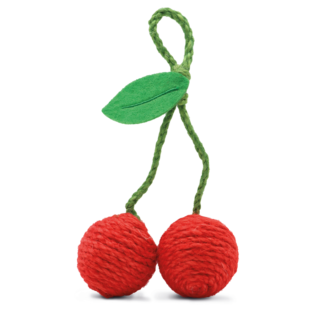 Jouet pour chat : cerises - L.18xl.9xH.4,5cm