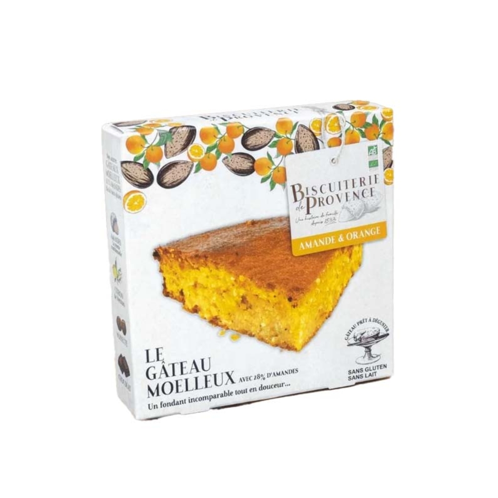 Gâteau Moelleux amande et orange Bio 225g 