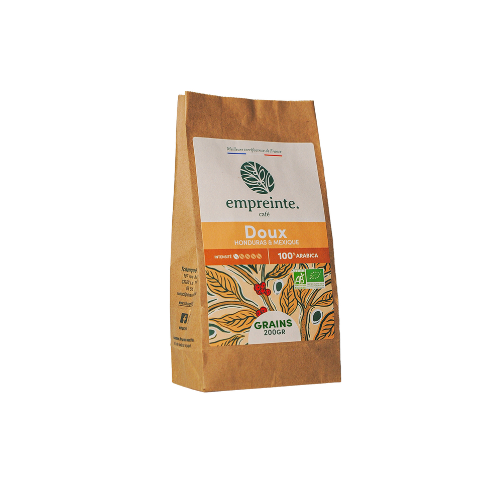 Café doux, grains bio 200g 