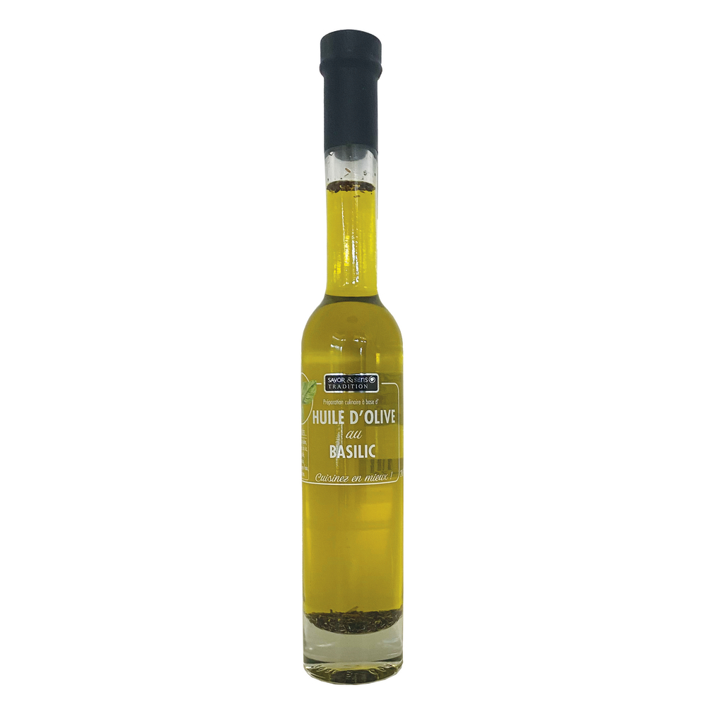 Huile d'olive au basilic bio - 200ml