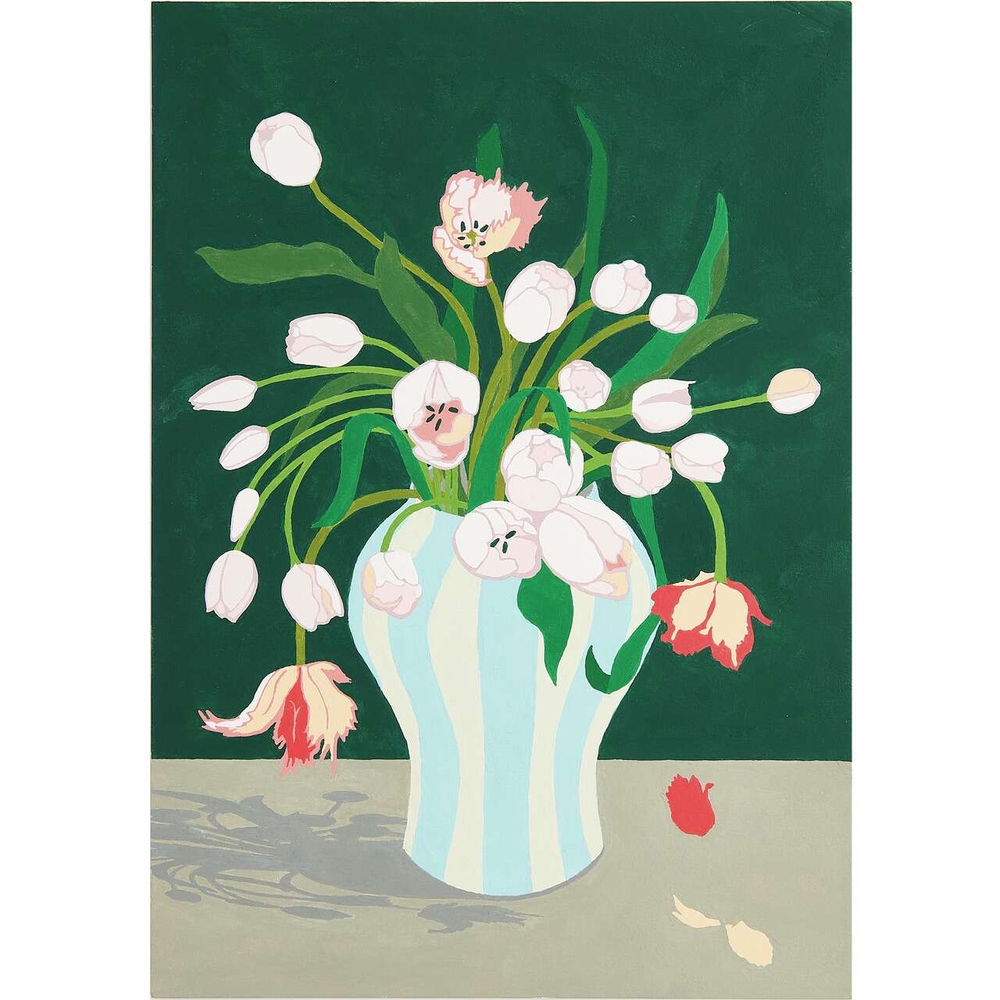 Coffret peinture par numéro 'Bouquet de tulipes' - L.37xl.26cm