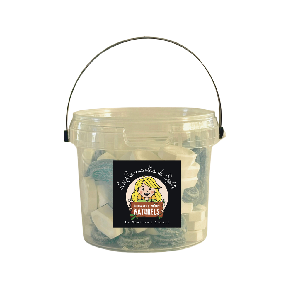 Seau confiseries : duo fraîcheur, pastilles à la menthe - 190g
