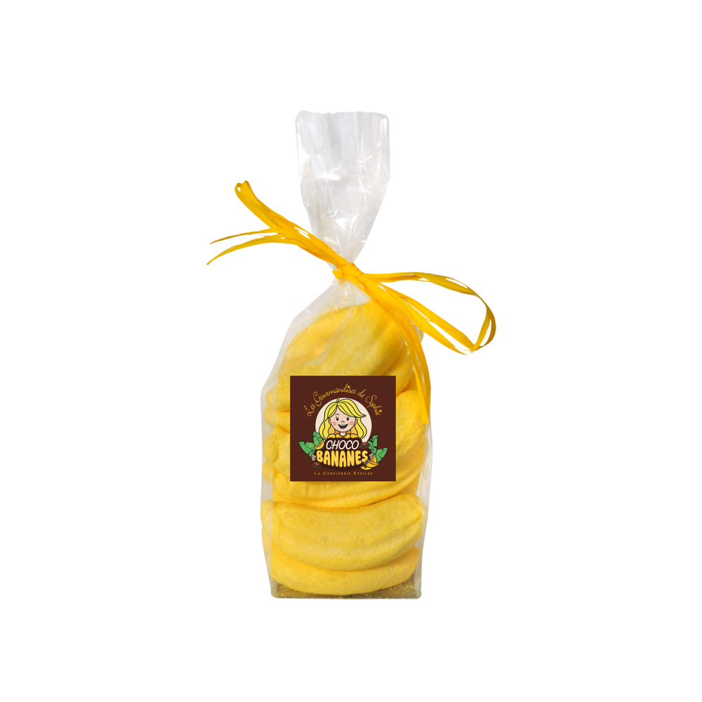 Sachet confiseries : guimauves choco bananes - 125g