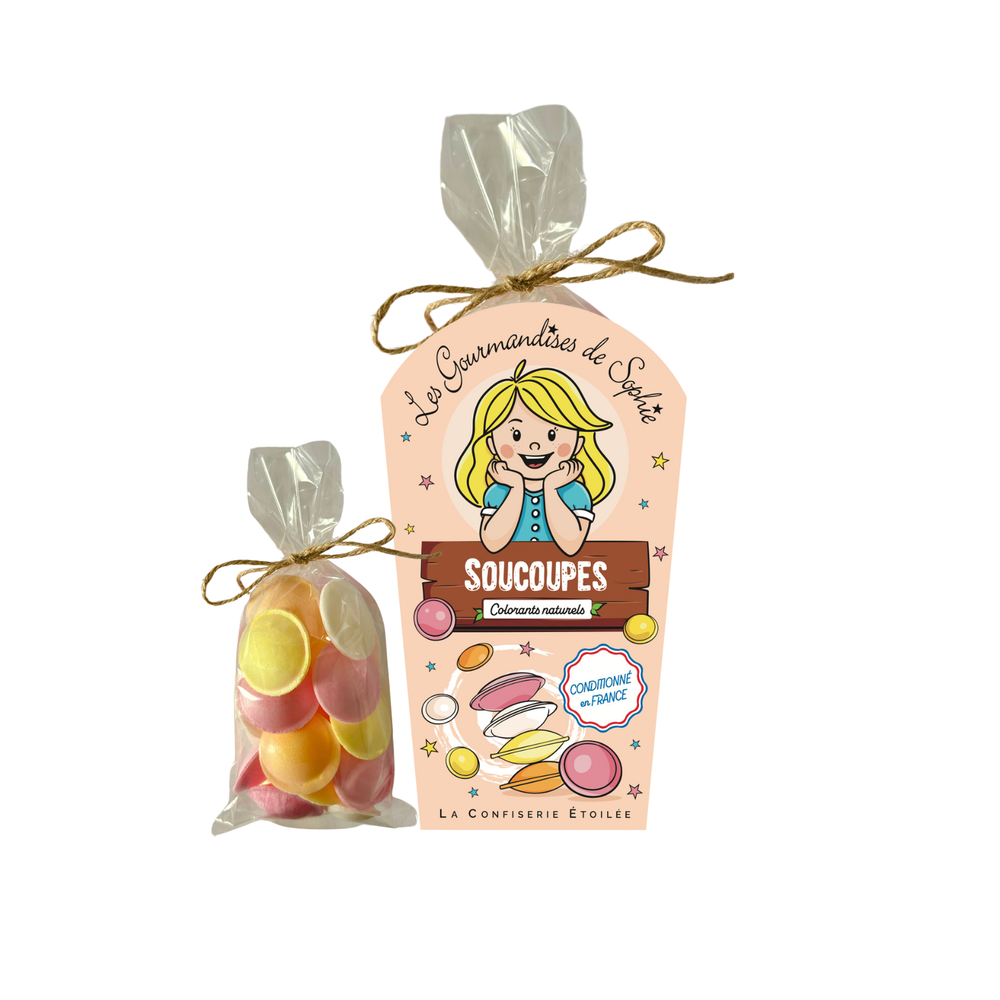 Sachet de soucoupes colorées - 32g