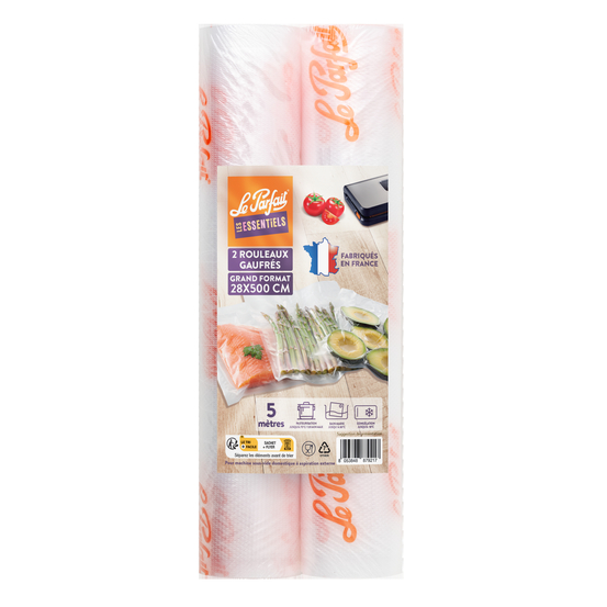 lot 2 rouleaux film gaufrés 28x500cm