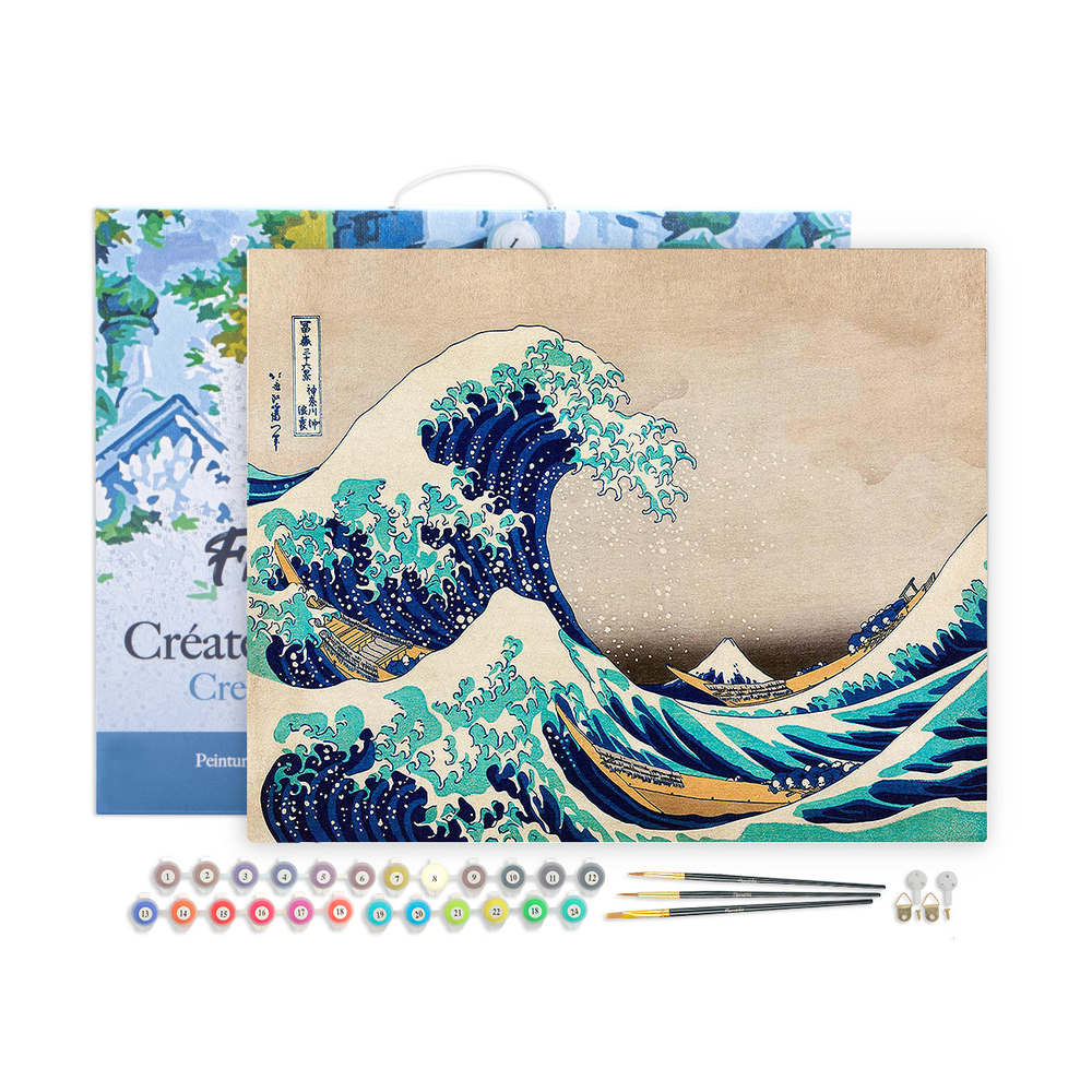 Kit de peinture par numéro 'La Grande Vague de Kanagawa' - L.40xl.50cm