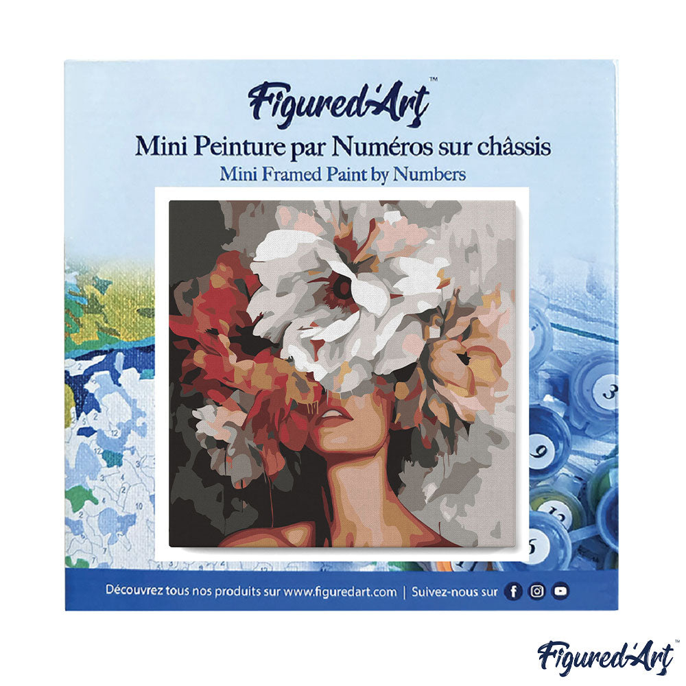 Mini kit de peinture par numéro 'Beauté florissante' - L.20xl.20cm