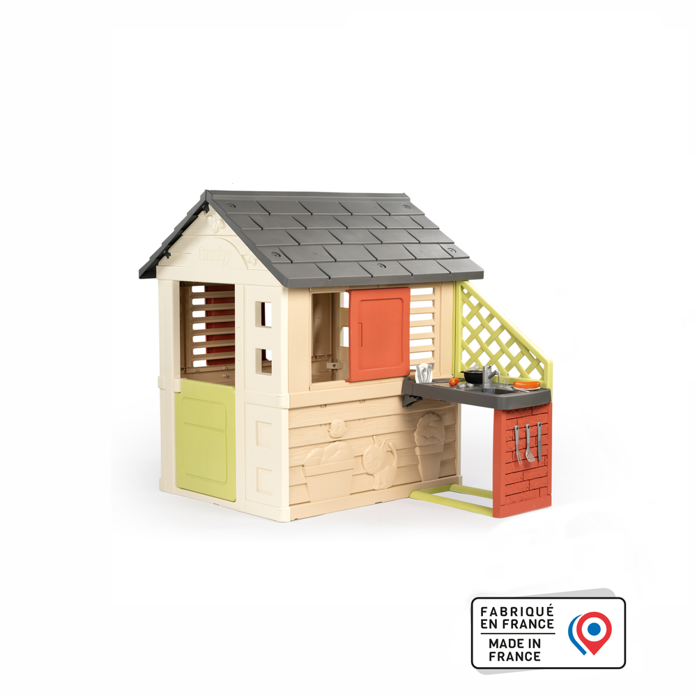 Maison Nature avec cuisine d'été pour enfant - L.145xl.110xH.127cm