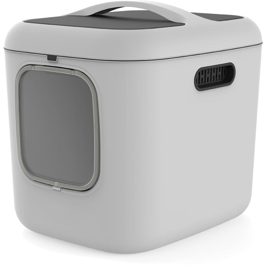 Maison de toilette 'Biala XL' pour chat, blanc de gui - 61,4x57,6cm