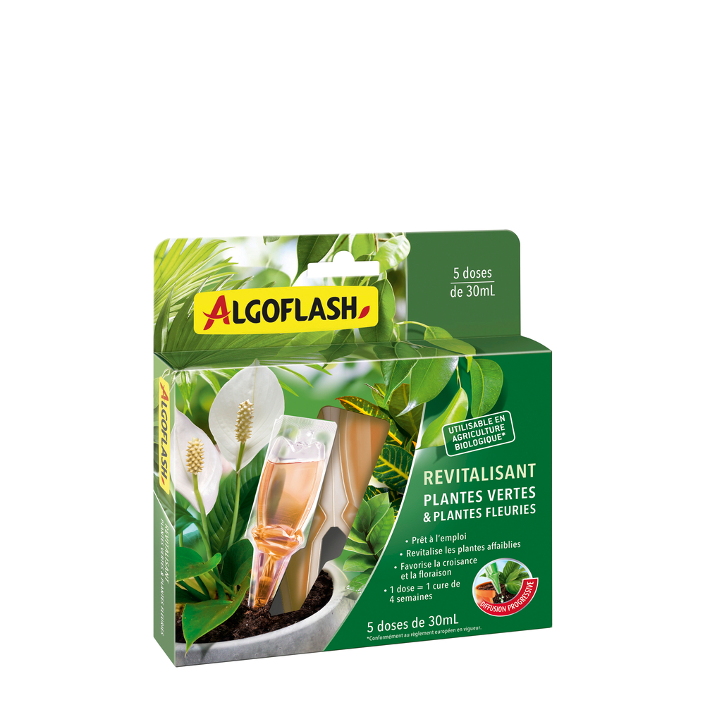Revitalisant pour plantes vertes et plantes fleuries 5 doses de 30 mL
