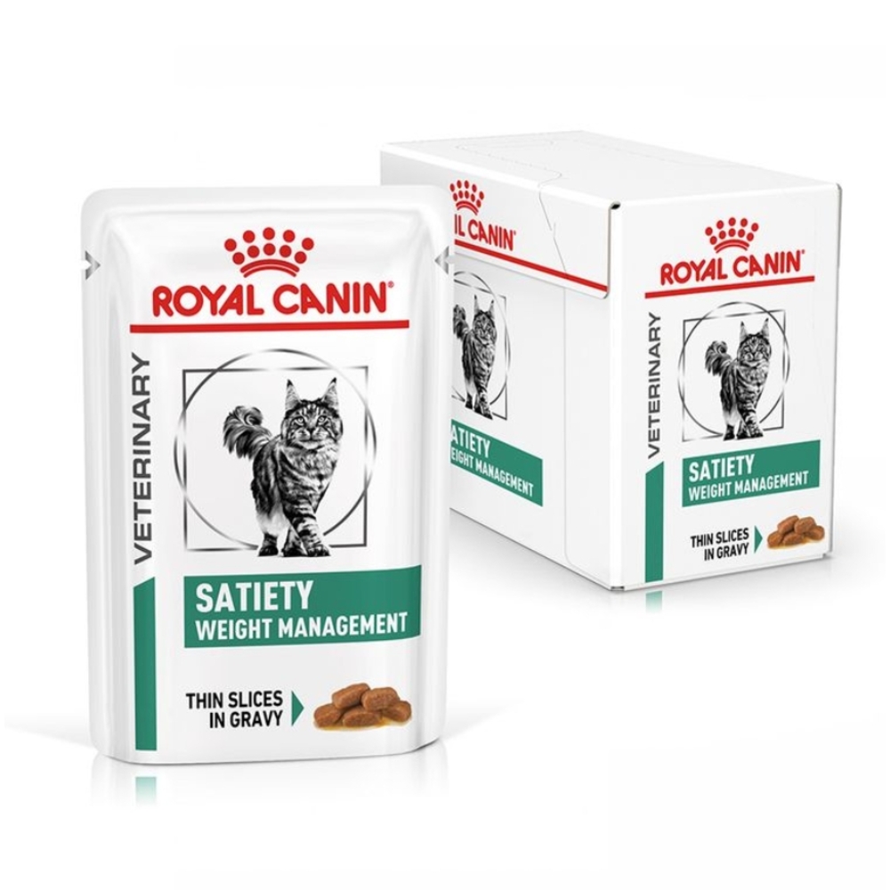Émincés pour chat, Veterinary Satiety Weight Management - 12x85g