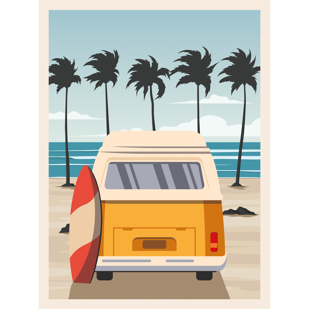 Kit de peinture par numéro 'Malibu', 20 couleurs - L.40xl.30cm