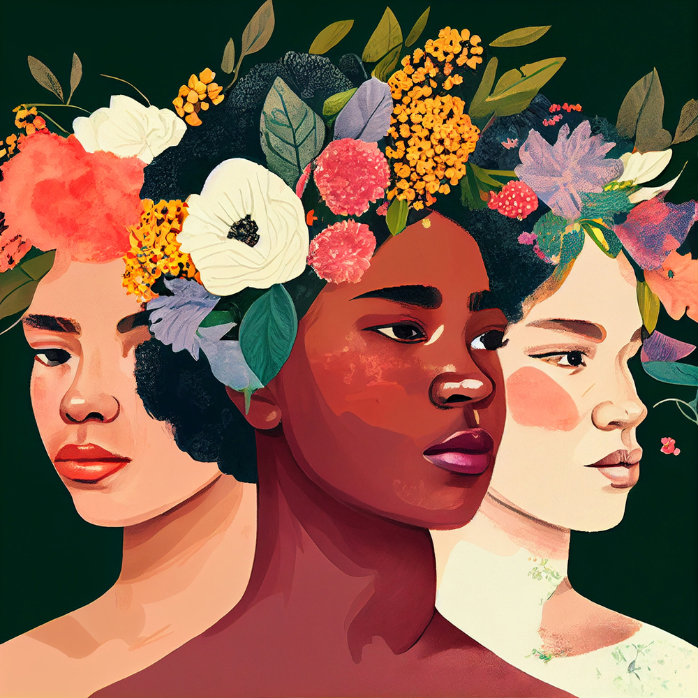 Kit de peinture par numéro 'Visages', 21 couleurs - L.40xl.30cm