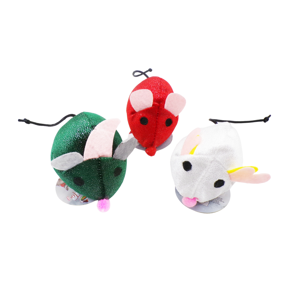 Peluche souris pour chat, plusieurs coloris disponibles - H.9xL.5cm