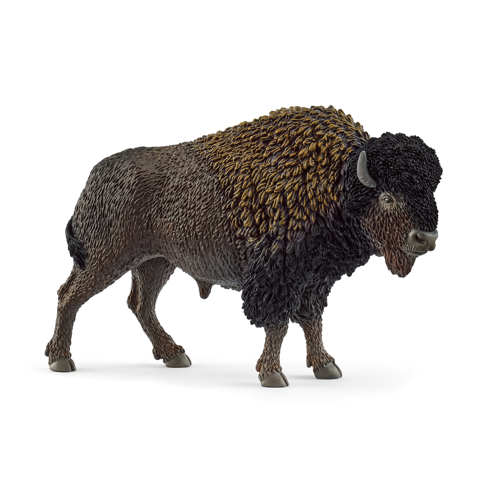 Figurine de bison, coloris marron - L.12,3cm
