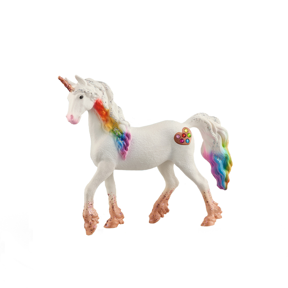 Figurine de licorne arc-en-ciel - L.12,7cm