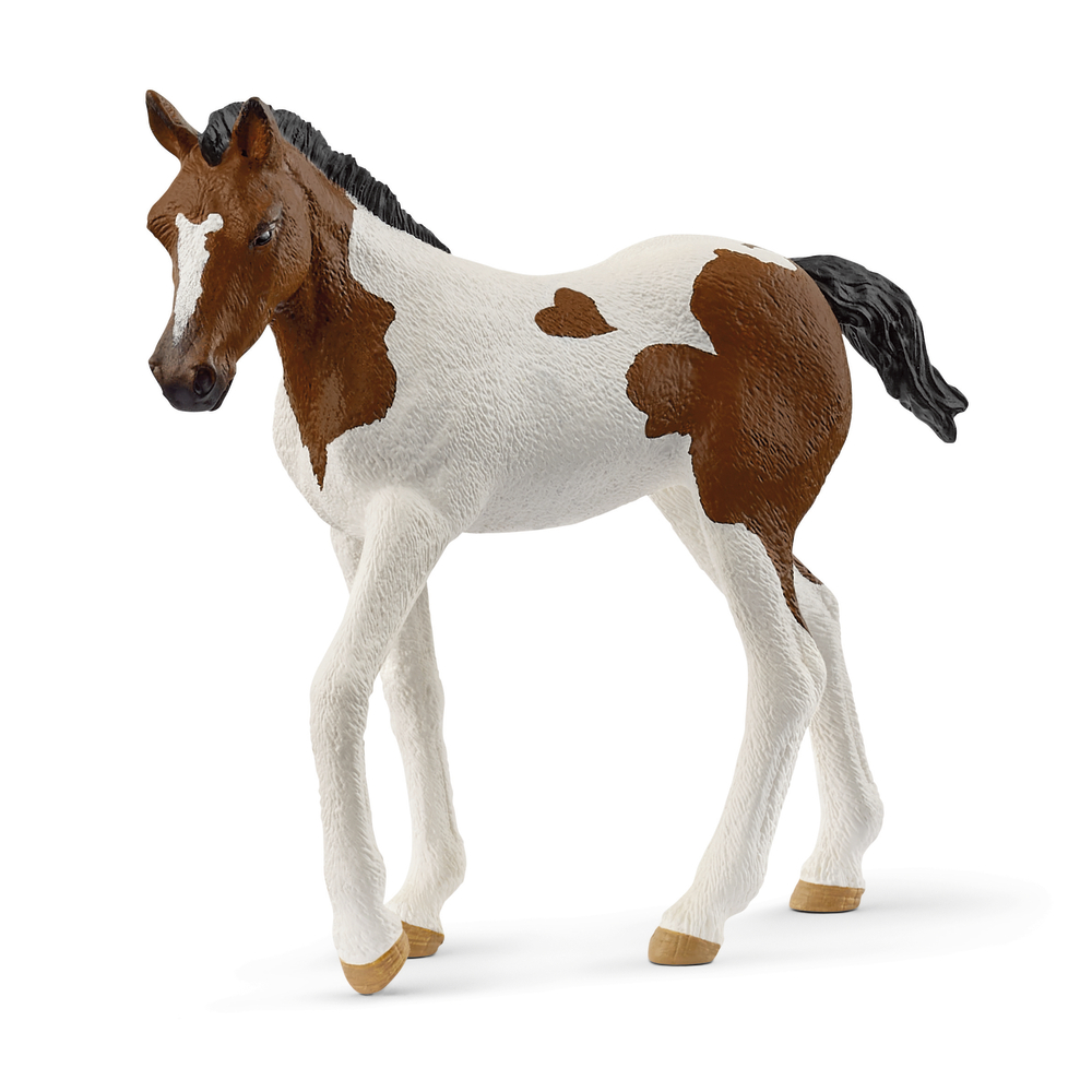 Figurine de poulain Paint Horse, coloris marron et blanc - L.8cm