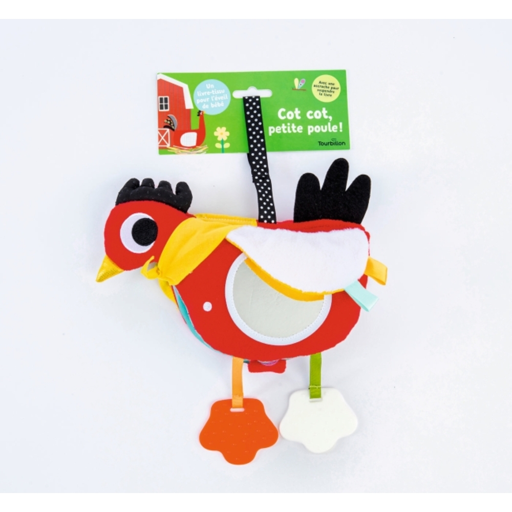 Livre pour enfant en tissus, cot, cot petite poule !