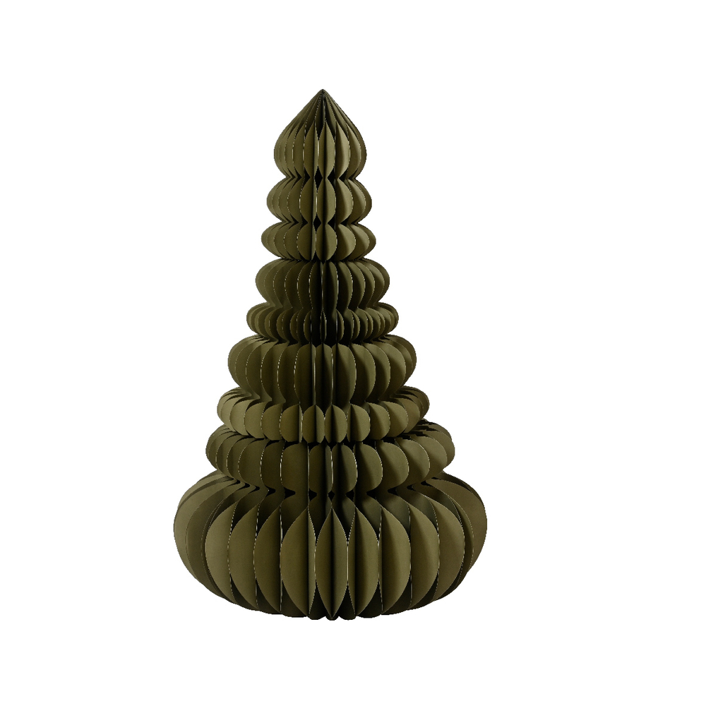 Sapin de Noël en papier - coloris vert - H160cm