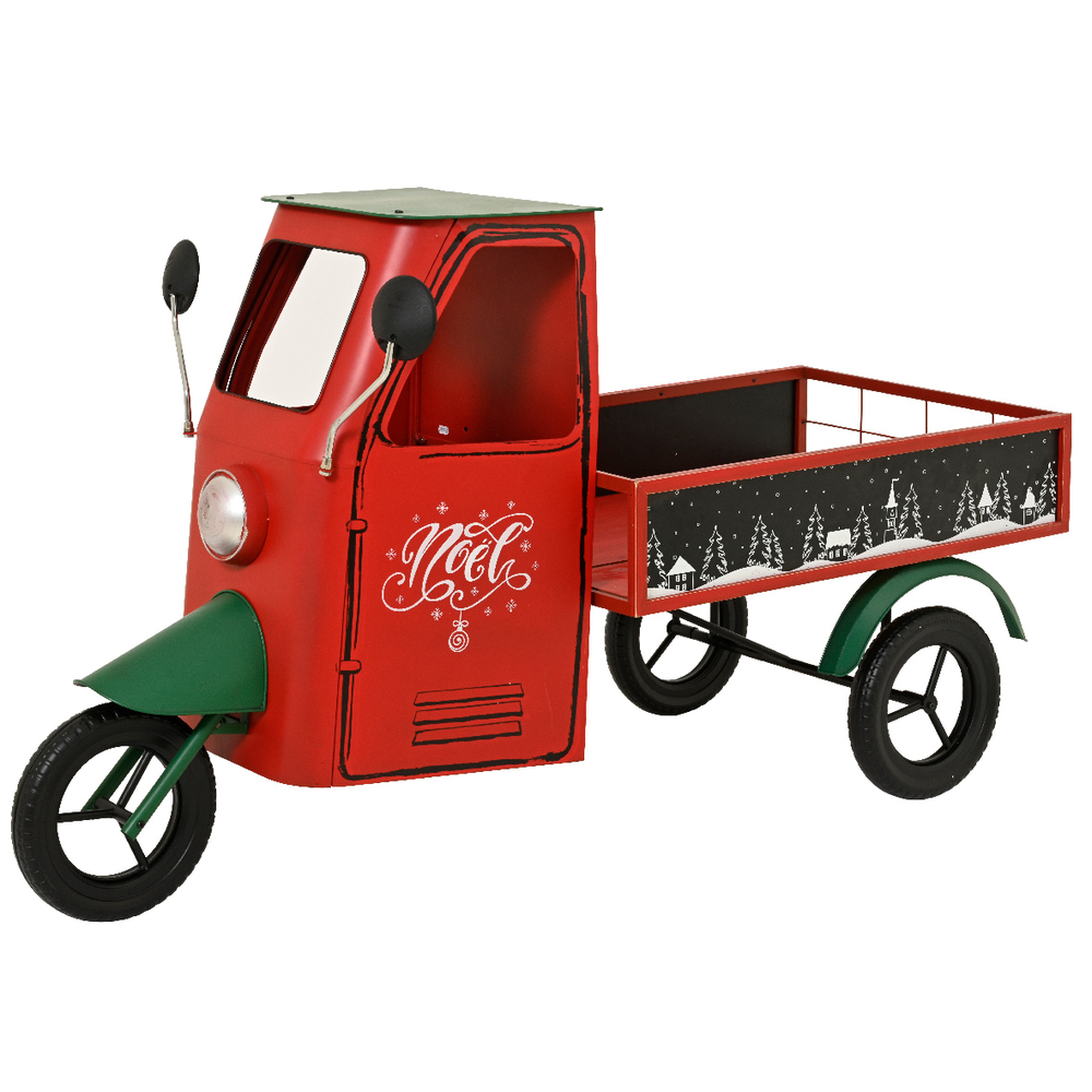 Tricycle de Noël, coloris rouge - H.94cm